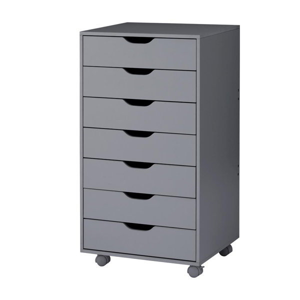 Latitude Run® 7Drawer Office Storage File on Wheels, Desk
